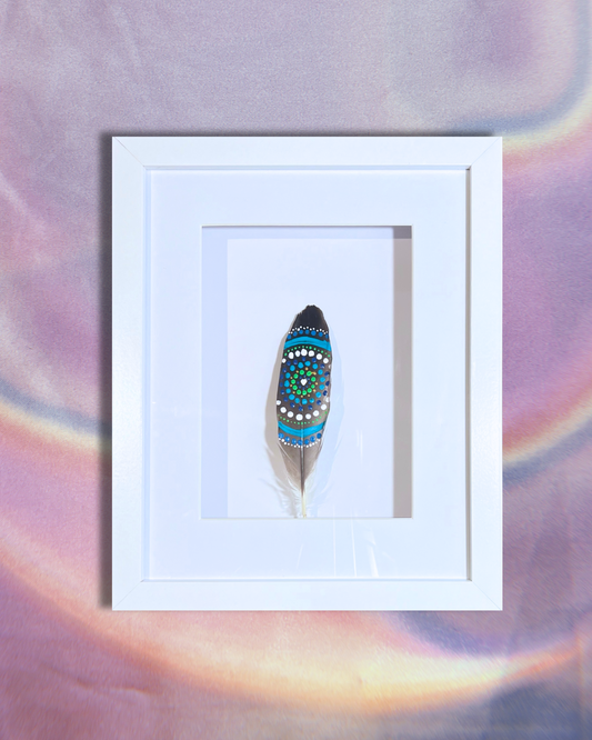 Framed Curlew Feather